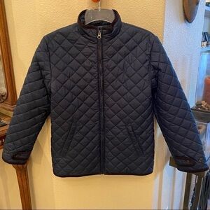 POLO By RALPH LAUREN Blue Quilt Zip Jacket Size Medium 12/14 Yrs